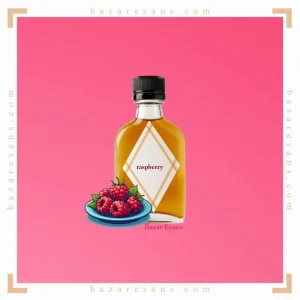 اسانس تمشک، با رایحه‌ای شیرین و طبیعی، مناسب برای طعم‌دهی به دسرها، نوشیدنی‌ها و محصولات آرایشی است.