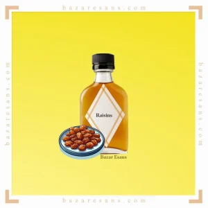 اسانس خوراکی کشمش، طعمی شیرین و عطر دلپذیر را به غذاها و نوشیدنی‌ها می‌افزاید و خواص مغذی و سلامتی آن را به همراه دارد.